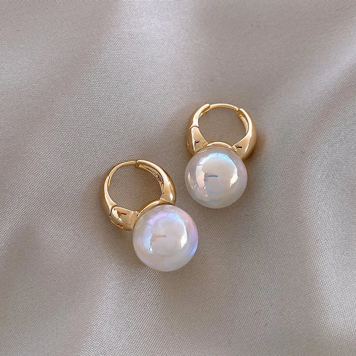 Romantic Geometric Resin Plating Artificial Pearls Earrings