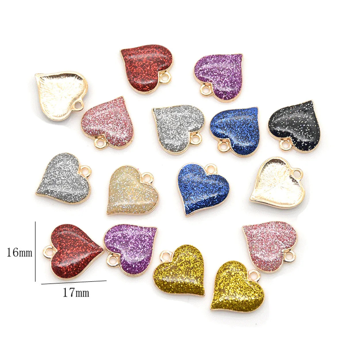 Romantic Heart Shape Alloy Enamel Plating Valentine'S Day Charms Jewelry Accessories