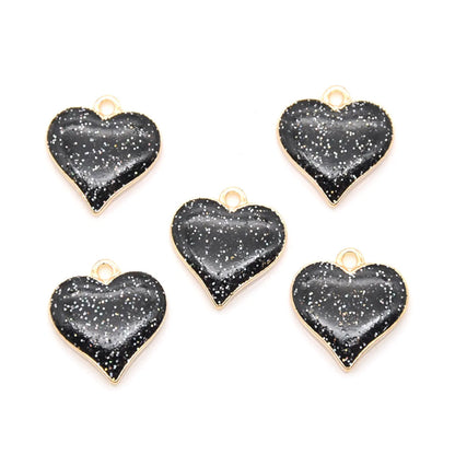 Romantic Heart Shape Alloy Enamel Plating Valentine'S Day Charms Jewelry Accessories