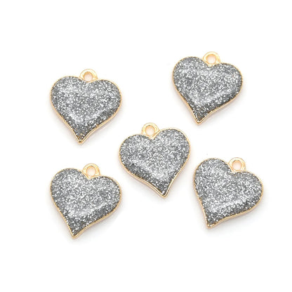 Romantic Heart Shape Alloy Enamel Plating Valentine'S Day Charms Jewelry Accessories