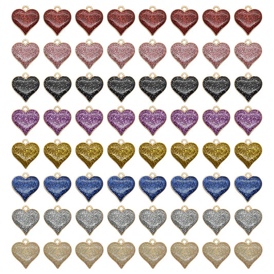 Romantic Heart Shape Alloy Enamel Plating Valentine'S Day Charms Jewelry Accessories