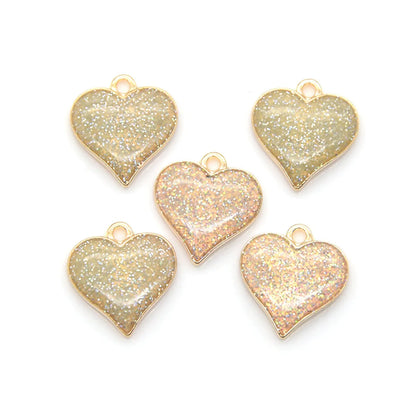 Romantic Heart Shape Alloy Enamel Plating Valentine'S Day Charms Jewelry Accessories