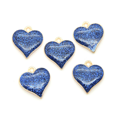 Romantic Heart Shape Alloy Enamel Plating Valentine'S Day Charms Jewelry Accessories