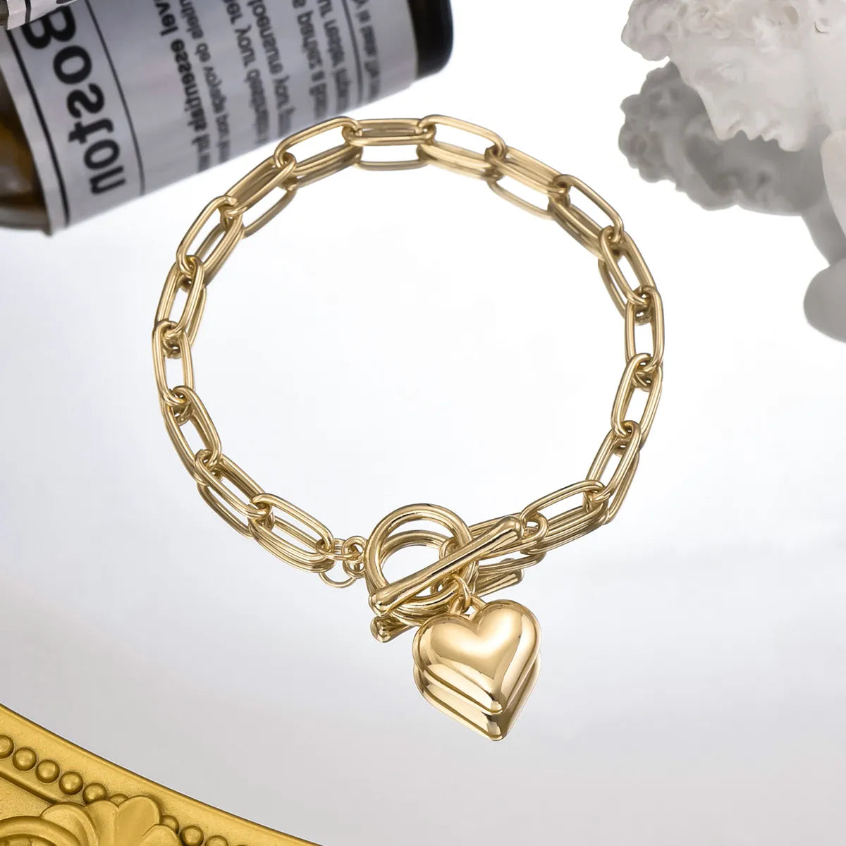 Romantic Heart Shape Alloy Iron Wholesale Bracelets