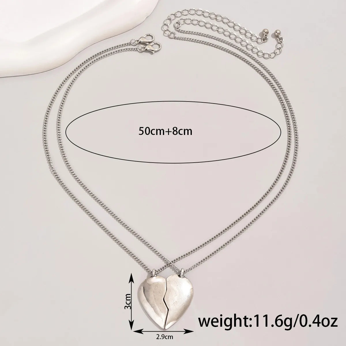 Romantic Heart Shape Alloy Iron Zinc Women's Pendant Necklace