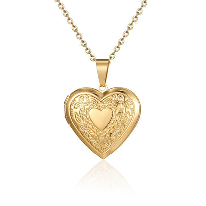 Romantic Heart Shape Stainless Steel Plating Pendant Necklace