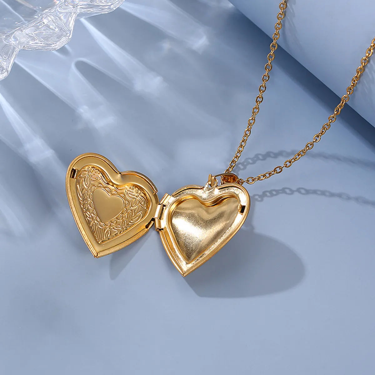 Romantic Heart Shape Stainless Steel Plating Pendant Necklace