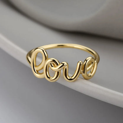 Romantic Love Copper Plating Rings