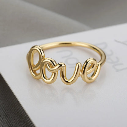 Romantic Love Copper Plating Rings