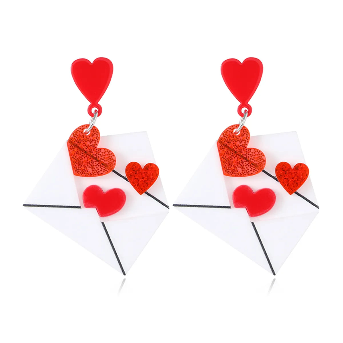 Romantic Modern Style Heart Shape Alloy Women's Drop Earrings