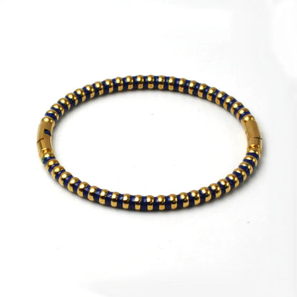 Romantic Modern Style Simple Style Geometric Titanium Steel Gold Plated Wristband In Bulk