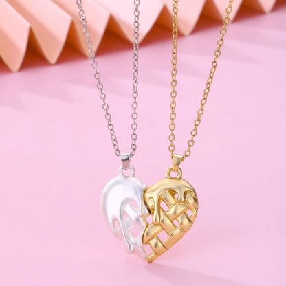 Romantic Simple Style Heart Shape Alloy Handmade Plating Girl'S Pendant Necklace