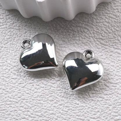 Romantic Simple Style Heart Shape Arylic Plating Charms Jewelry Accessories