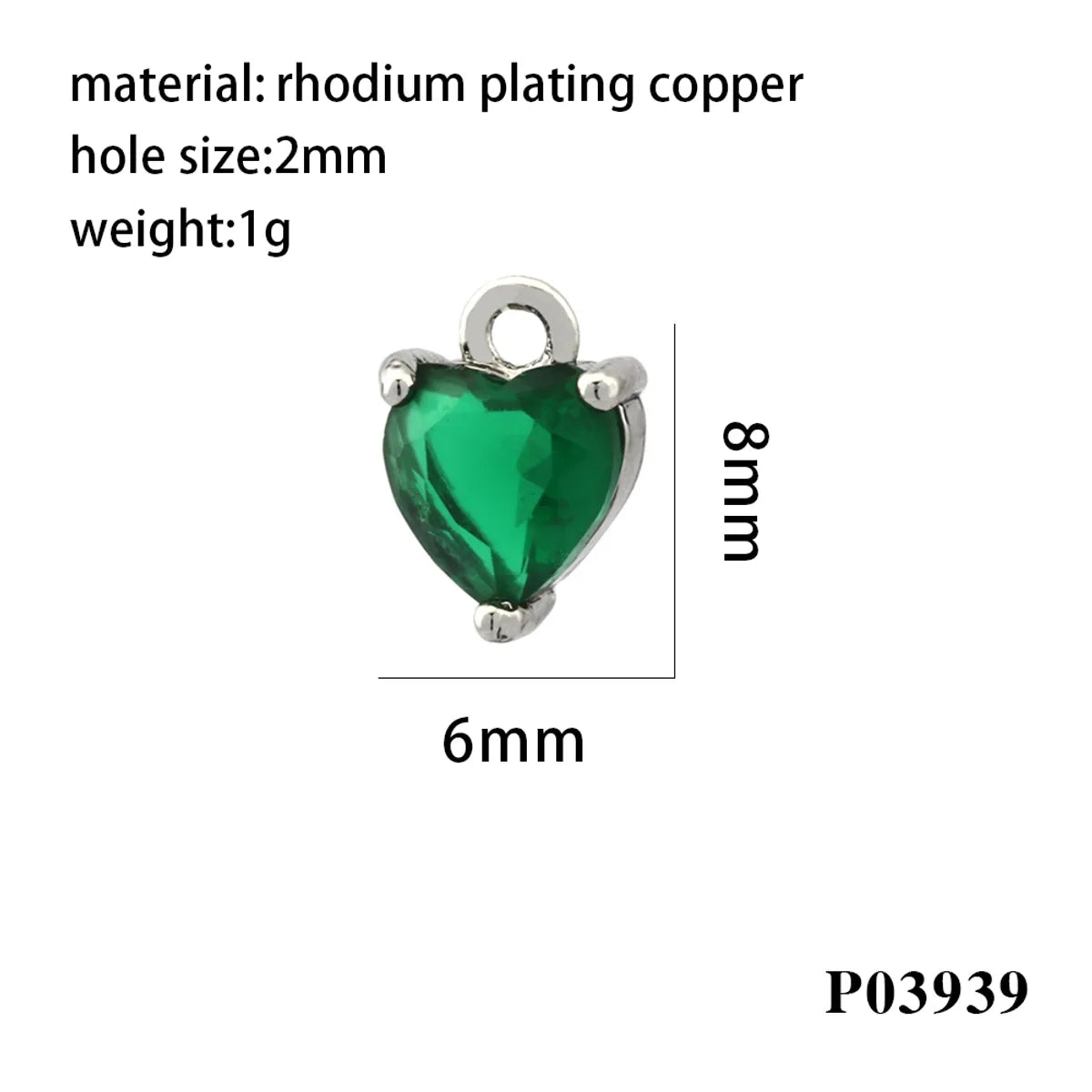 Romantic Simple Style Heart Shape Copper Plating Inlay Zircon 18k Gold Plated Valentine'S Day Charms