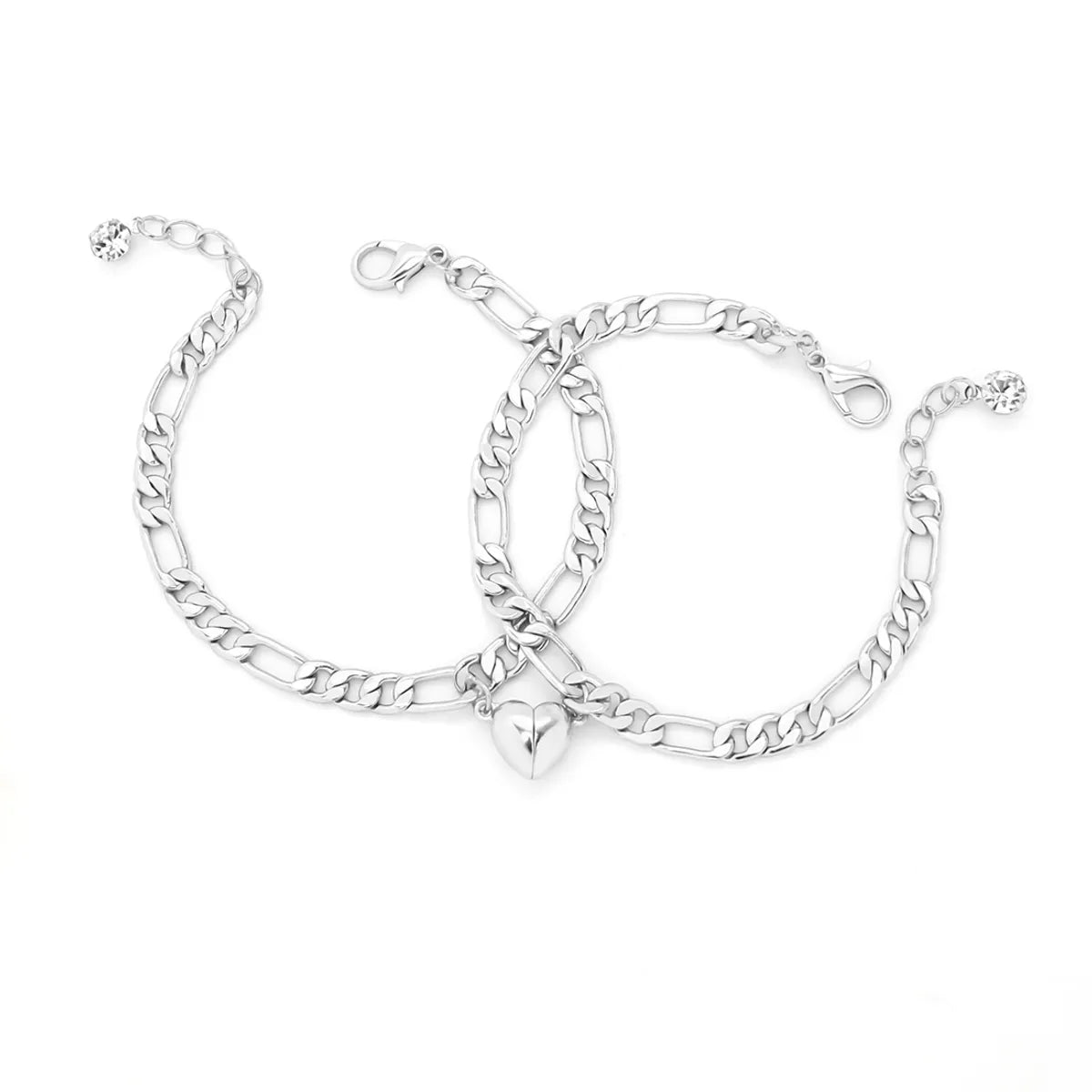 Romantic Simple Style Heart Shape Iron Plating Couple Bracelets