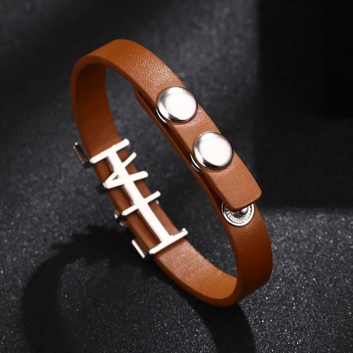 Romantic Simple Style Letter Pu Leather Alloy Women's Bracelets