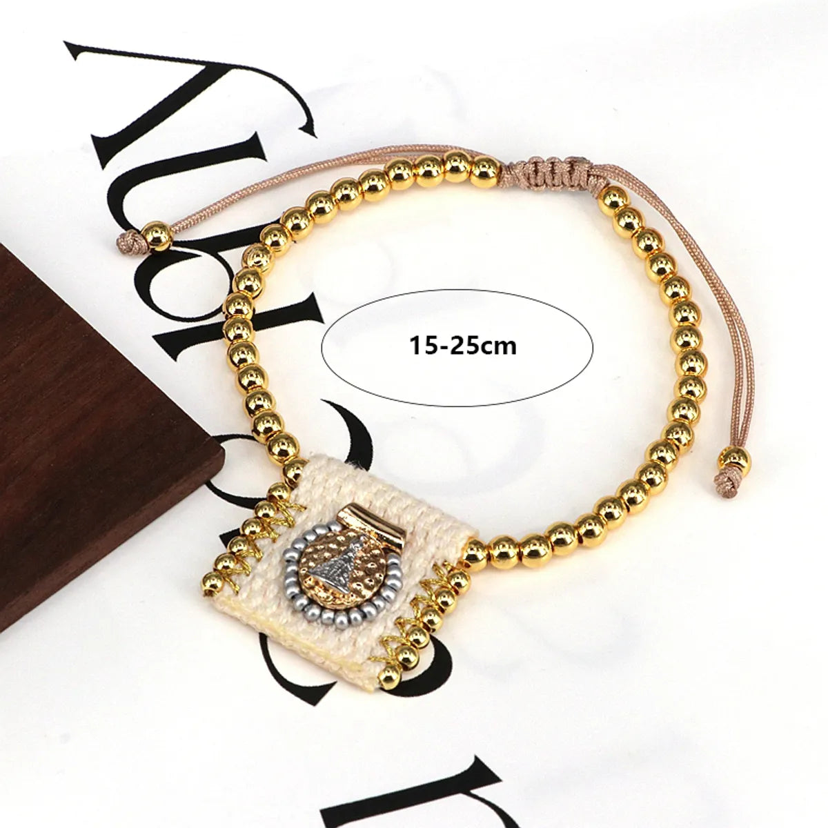 Rope Copper 18K Gold Plated Plating Cross Bracelets