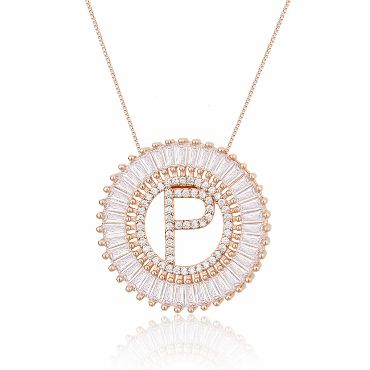 Rose Gold 26 English Alphabet Necklace