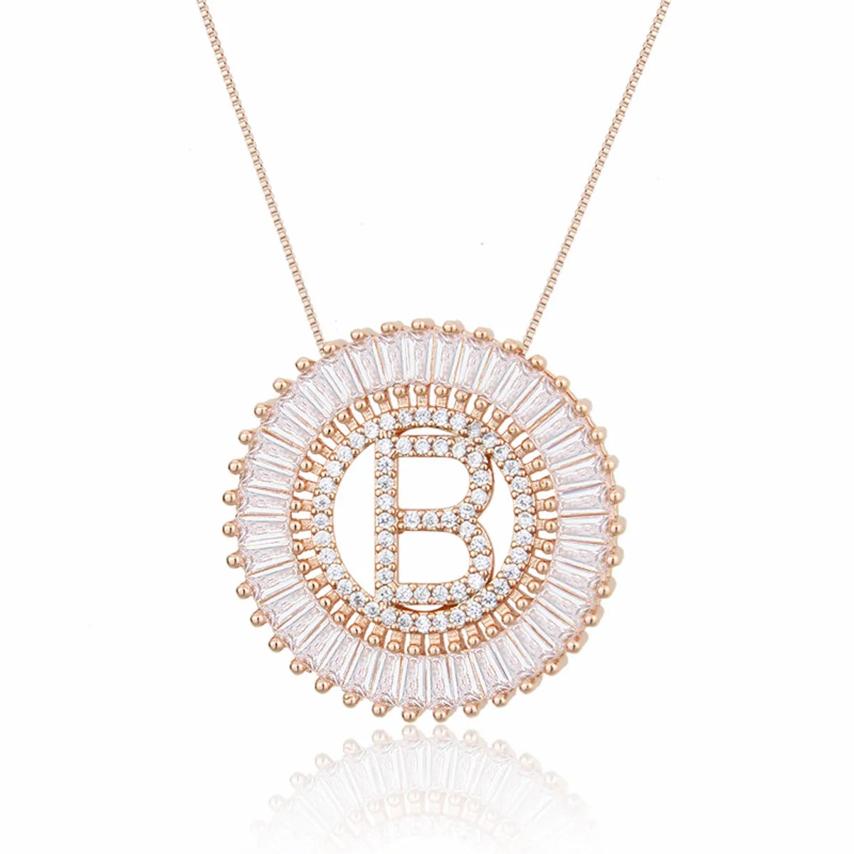 Rose Gold 26 English Alphabet Necklace