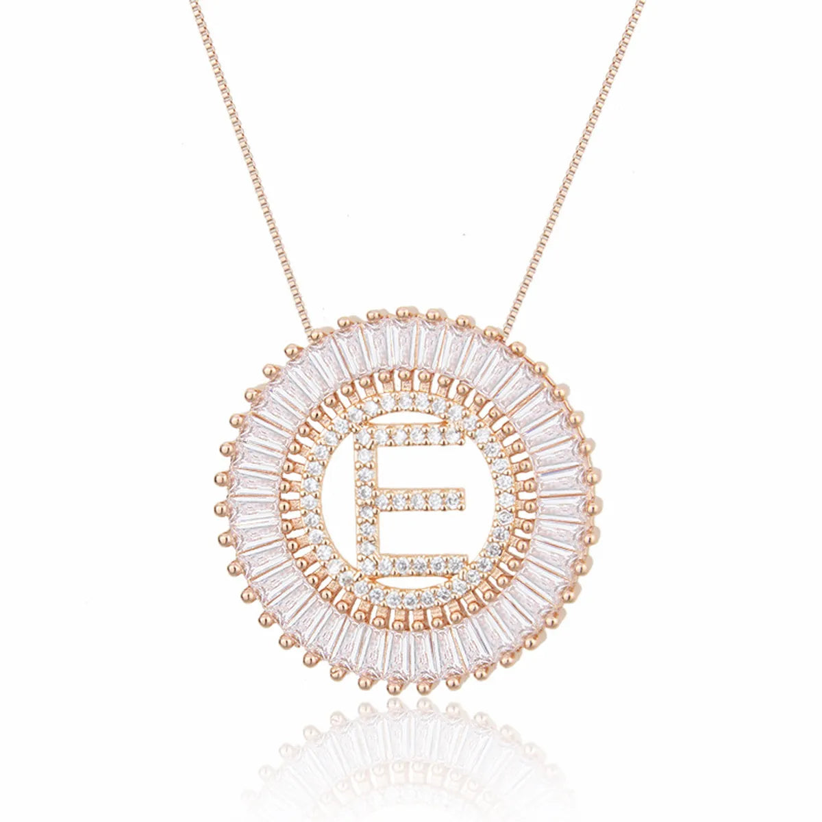 Rose Gold 26 English Alphabet Necklace