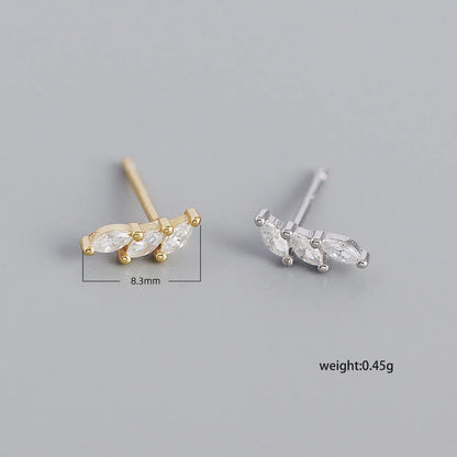 Fashion Geometric Plating Gem Earrings Ear Studs