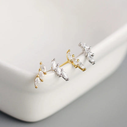 Fashion Geometric Plating Gem Earrings Ear Studs