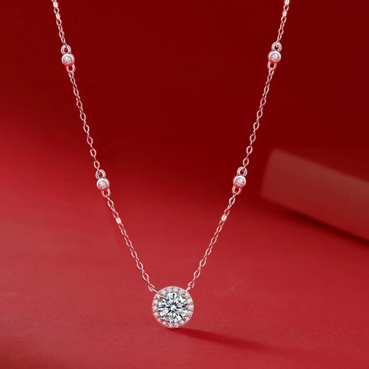 S925 Silver Necklace Moissanite Little Star Pendant Fashion Short Necklace Accessories Gift Source In Stock Wholesale