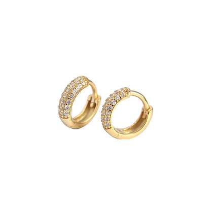 Fashion Geometric Plating Gem Earrings