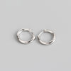 S925 Sterling Silver Circle Glossy Stacking Earrings Wholesale Nihaojewelry