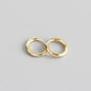 S925 Sterling Silver Circle Glossy Stacking Earrings Wholesale Nihaojewelry