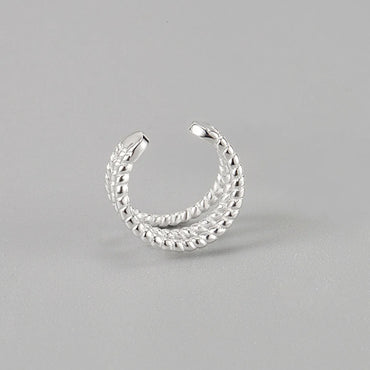 S925 Sterling Silver Ear Buckle Twist Ear Clip Without Pierced Ins Simple Ear Bone Clip