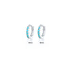 S925 Sterling Silver Fashion Simple Round Ear Studs Diamond Earrings