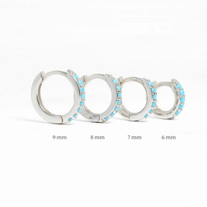 S925 Sterling Silver Fashion Simple Round Ear Studs Diamond Earrings