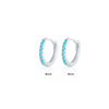 S925 Sterling Silver Fashion Simple Round Ear Studs Diamond Earrings