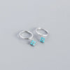 S925 Sterling Silver Geometric Diamond Flower Earrings Wholesale Nihaojewelry