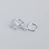 S925 Sterling Silver Geometric Diamond Flower Earrings Wholesale Nihaojewelry