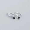 S925 Sterling Silver Geometric Diamond Flower Earrings Wholesale Nihaojewelry