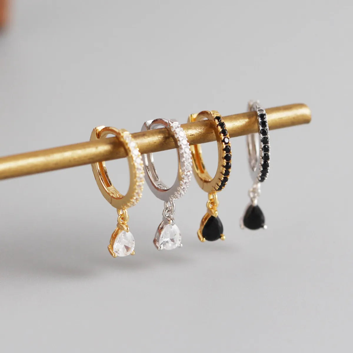 Fashion Geometric Plating Gem Earrings Ear Studs