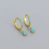 Fashion Geometric Plating Gem Earrings Ear Studs