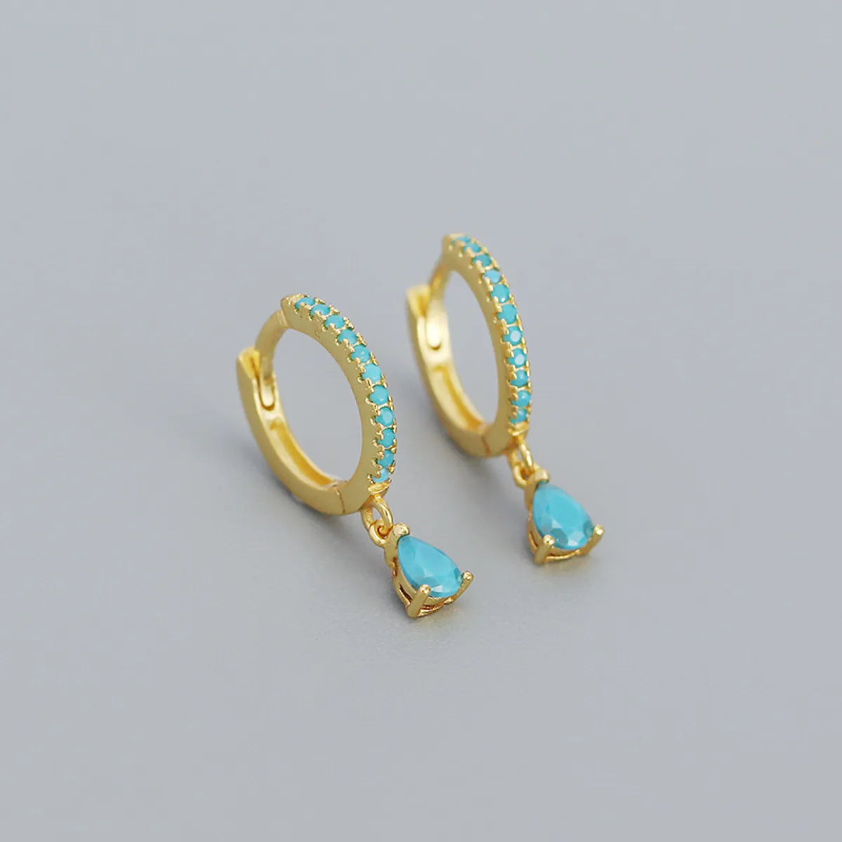 Fashion Geometric Plating Gem Earrings Ear Studs