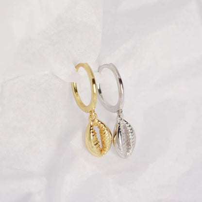 S925 Sterling Silver Shell Earring Earrings Wholesale Jewelry