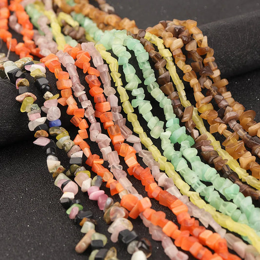 Semi-Finished Natural Crystal Jade Loose Irregular Gravel Demagnetizing Stone Beaded