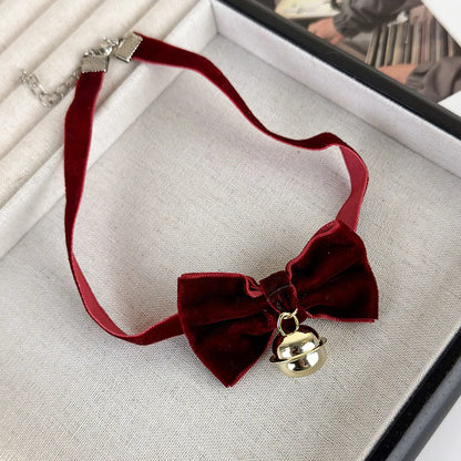 Sexy Bow Knot Cloth Plating Gold Plated Women'S Choker