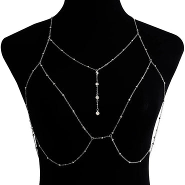 Sexy Geometric Metal Plating Inlay Rhinestones Women'S Chain Belts