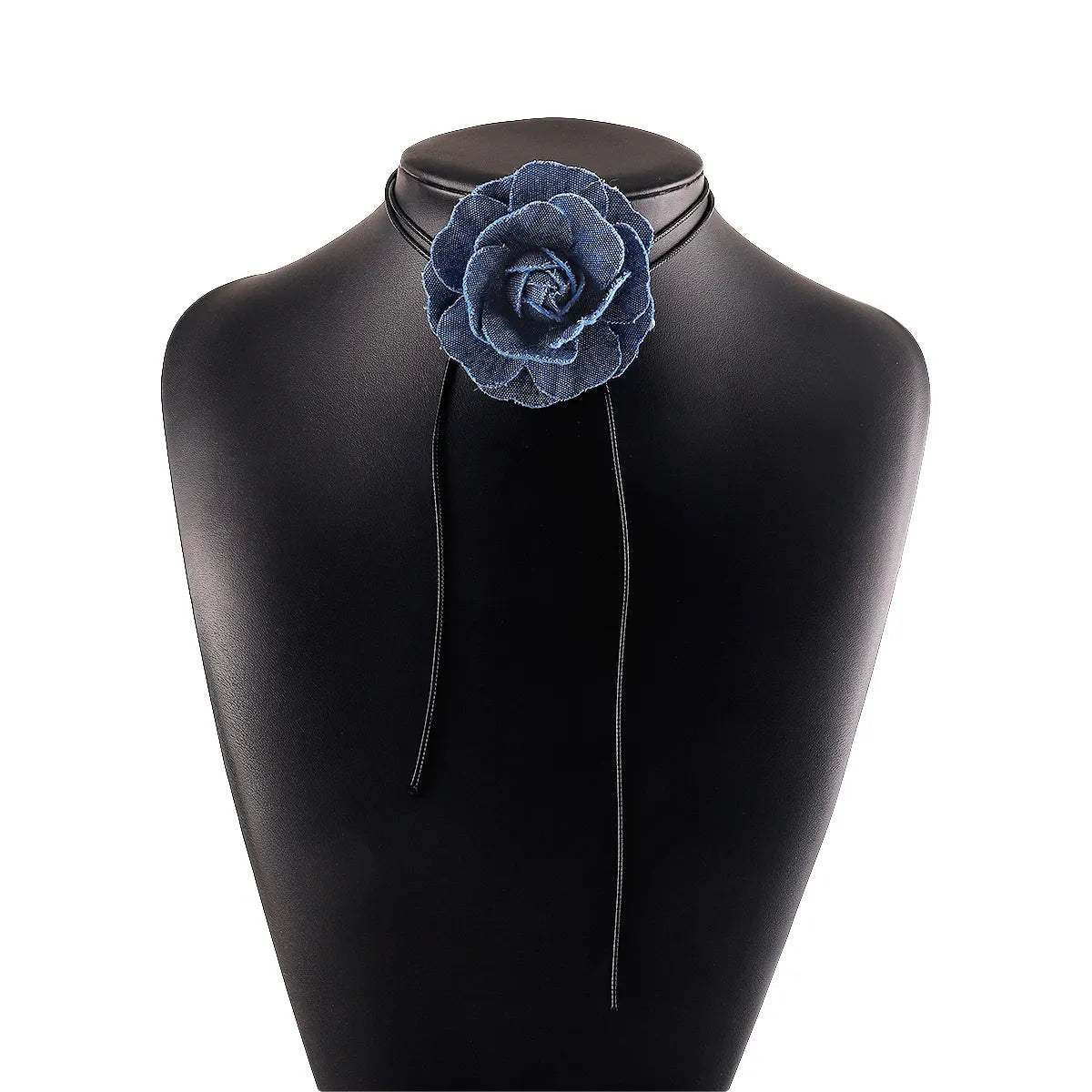 Sexy Rose Denim Handmade Women'S Choker