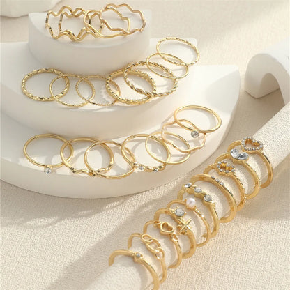 Sexy Simple Style Heart Shape Rhinestones Alloy Wholesale Rings