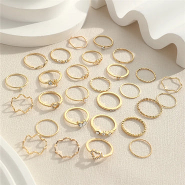 Sexy Simple Style Heart Shape Rhinestones Alloy Wholesale Rings