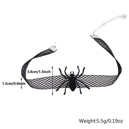 Sexy Spider Cloth Braid Halloween Women'S Choker