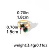 Shell Copper 18K Gold Plated Basic Simple Style Commute Enamel Inlay Butterfly Pearl Shell Zircon Open Rings