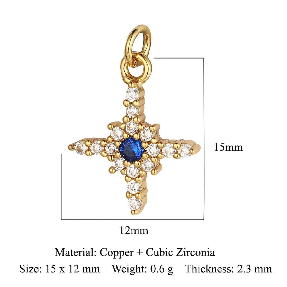 Shiny Clouds Tassel Copper Plating Inlay Zircon 18k Gold Plated Charms Jewelry Accessories